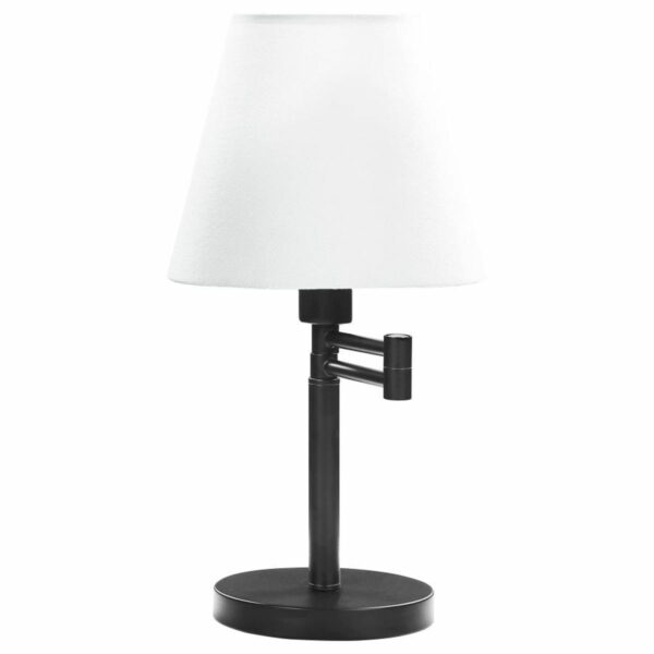 Colombe - Rotatable Frame Table Lamp - Off White And Matte Black - Image 9