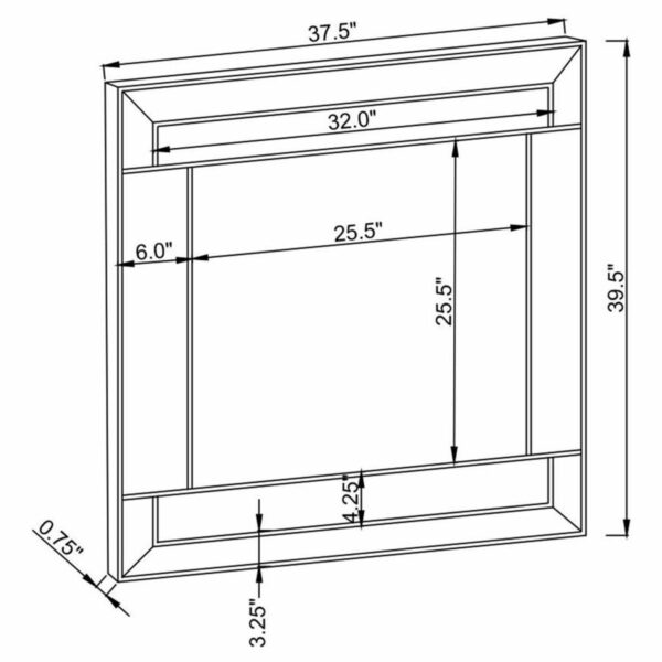 Braylin - Rectangular Wall Mirror - Champagne And Gray - Image 2