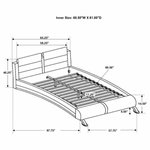Jeremaine - Upholstered Platform Bedroom Set With LED - Image 56