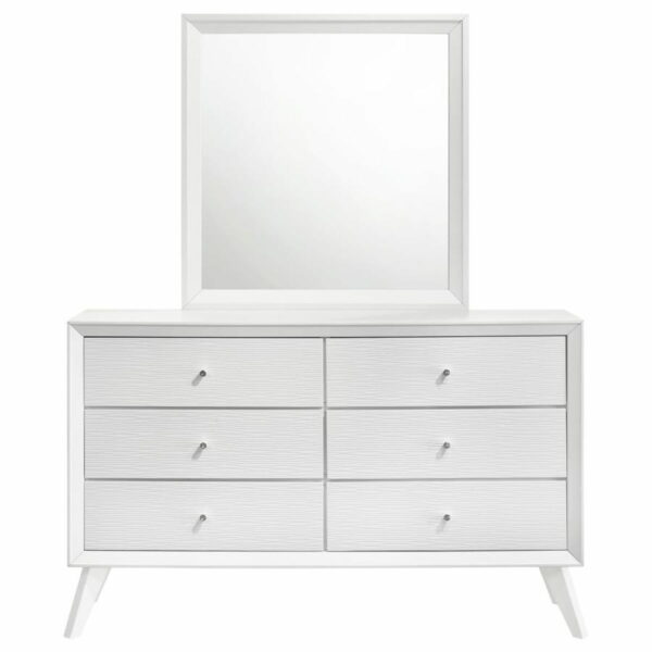 Janelle - 6-drawer Dresser With Mirror - White - Image 10
