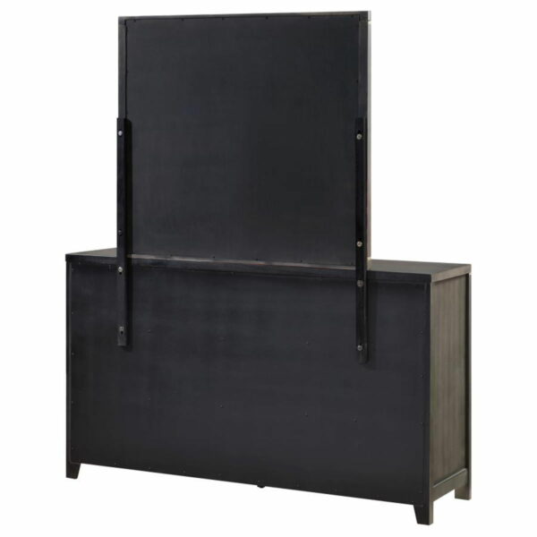 Kieran - 6-Drawer Bedroom Dresser With Mirror - Grey - Image 7
