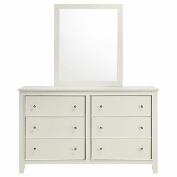 Selena - 6-drawer Dresser With Mirror - Cream White - Image 5