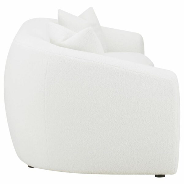 Isabella - Upholstered Tight Back Sofa - White - Image 6