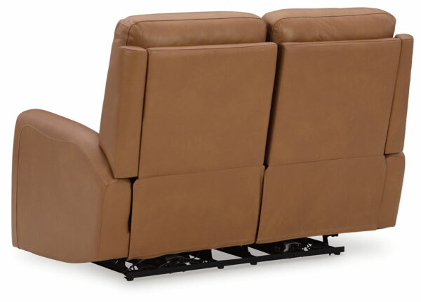 Tryanny - Butterscotch - Power Reclining Loveseat/ Adj Headrest - Image 5