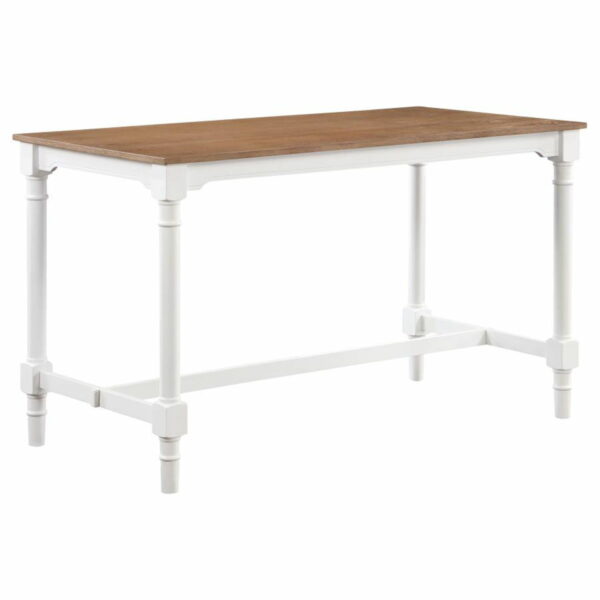 Martina - 5 Piece Rectangular Counter Height Dining Set - Brown And White - Image 3