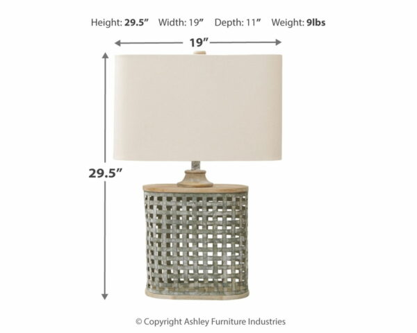 Deondra - Gray - Metal Table Lamp - Image 2