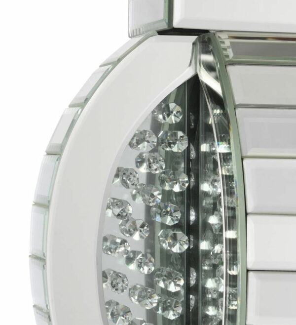 Klein - Table Lamp With Drum Shade - White And Mirror - Image 3