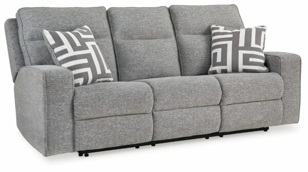 Biscoe - Pewter - Power Reclining Sofa With Adj Headrest - Image 3