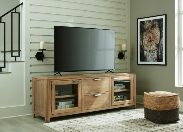 Rencott - Light Brown - Extra Large TV Stand - Image 3