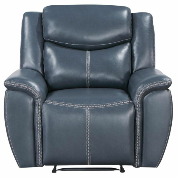 Sloane - Upholstered Motion Recliner Chair - Blue - Image 4