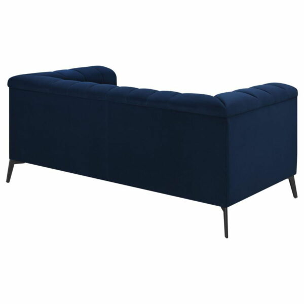 Chalet - Tuxedo Arm Loveseat - Blue - Image 9