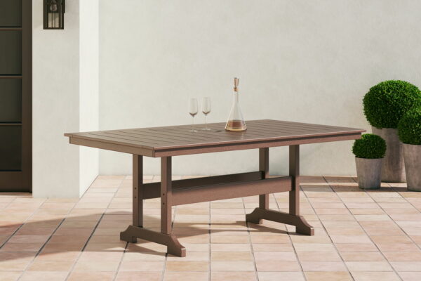 Emmeline - Brown - Rect Dining Table W/Umb Opt - Image 5