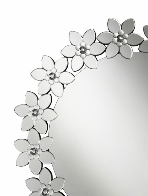 Cordelia - Round Floral Frame Wall Mirror - Image 6