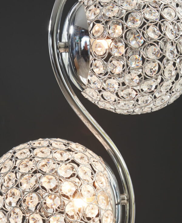 Winter - Clear / Silver Finish - Metal Floor Lamp - Image 2
