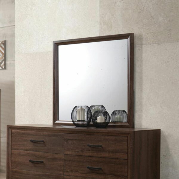Brandon - Framed Dresser Mirror - Medium WArm - Brown - Image 9