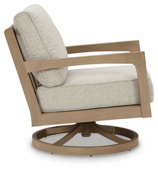 Hallow Creek - Driftwood - Swivel Lounge With Cushion - Image 3