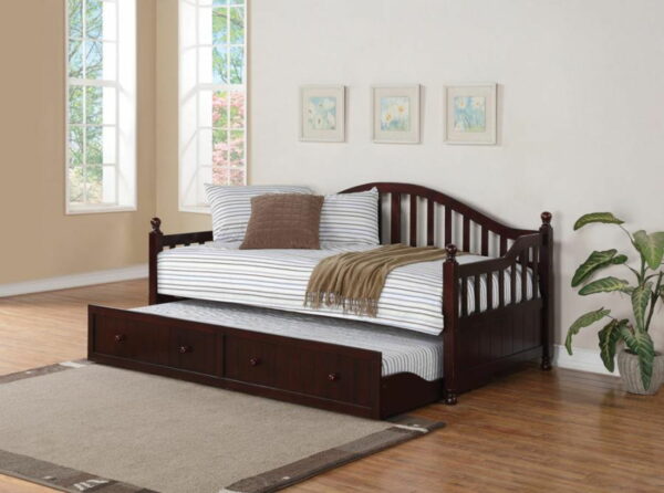 Dan Ryan - Arched Back Twin Daybed With Trundle - Cappuccino - Image 2