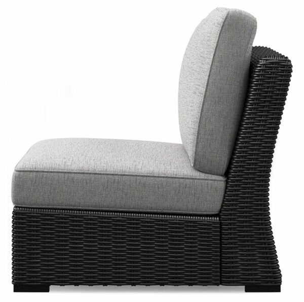Beachcroft - Black / Light Gray - Armless Chair With Cushion - Image 5