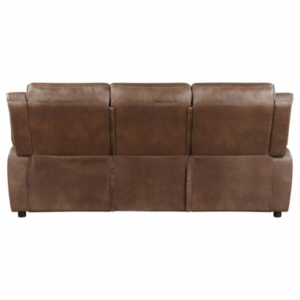 Ellington - Upholstered Padded Arm Sofa - Dark Brown - Image 2