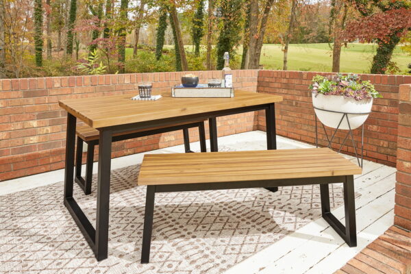Town - Brown / Black - Dining Table Set (Set of 3) - Image 4