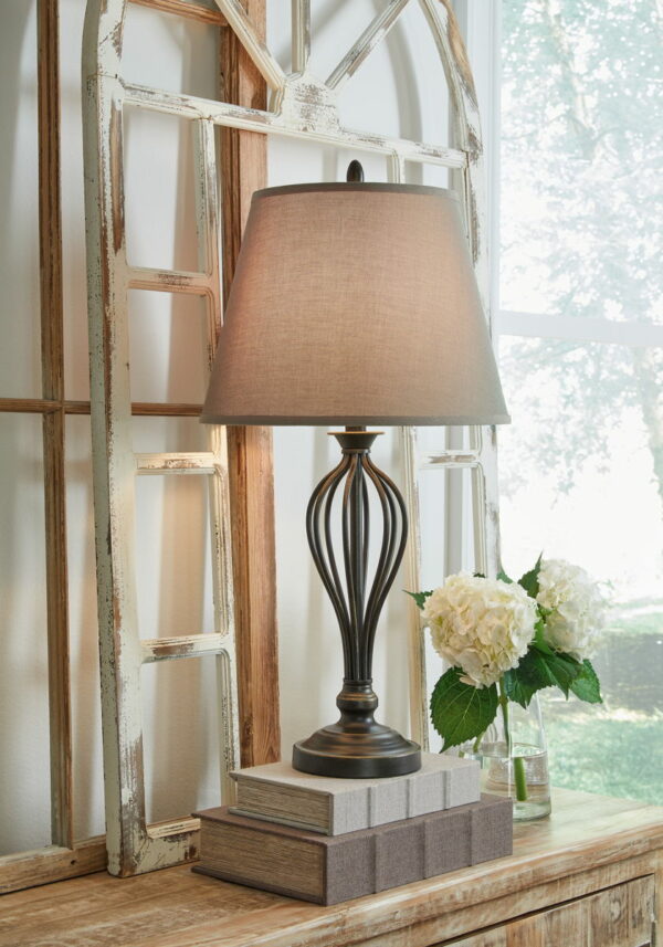 Ornawell - Antique Bronze Finish - Metal Table Lamp (Set of 2) - Image 3