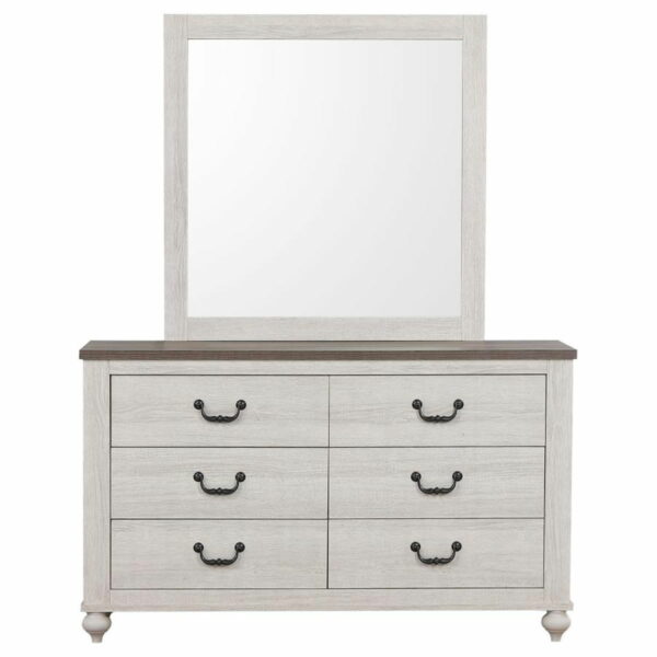 Stillwood - 6-drawer Dresser With Mirror - Vintage Linen - Image 3
