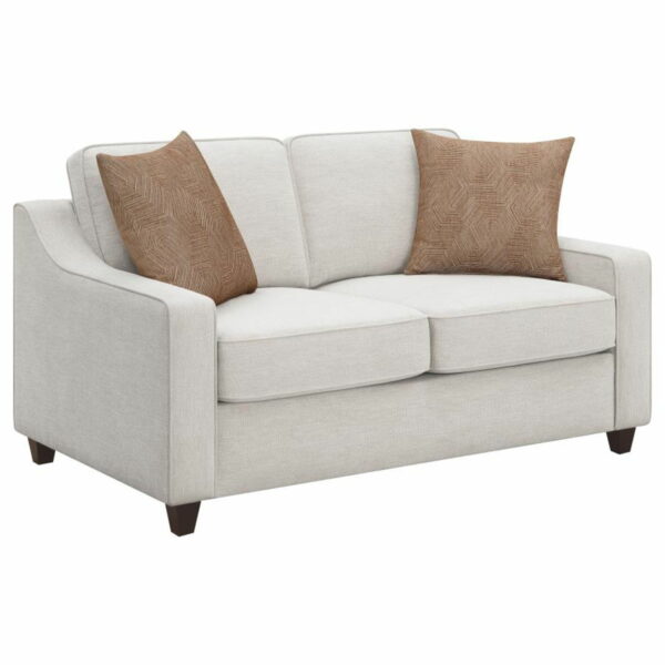 Christine - 3 Piece Cushion Back Living Room Set - Beige - Image 5