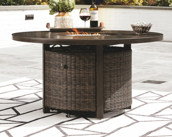 Paradise - Medium Brown - Round Fire Pit Table - Image 8