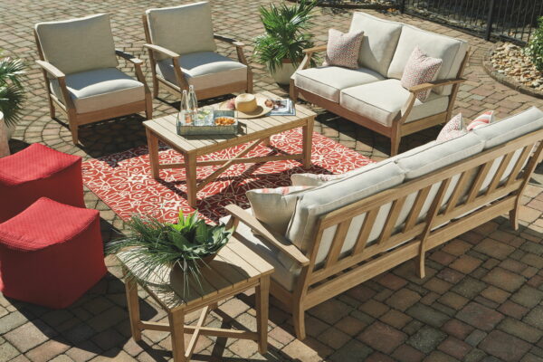 Clare - Beige - Sofa With Cushion - Image 5