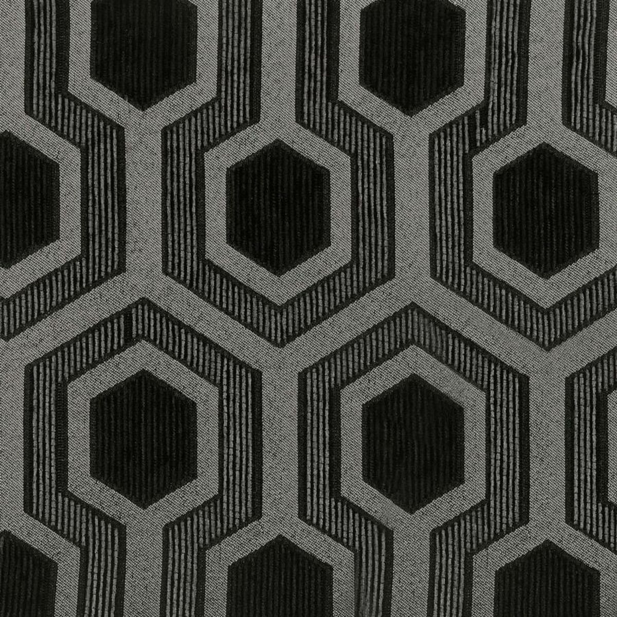 Jansen - Hexagon Patterned Accent Chair - Gray And Black - Image 3