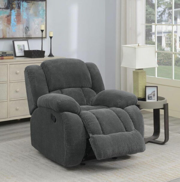 Weissman - Upholstered Glider Recliner - Charcoal - Image 7