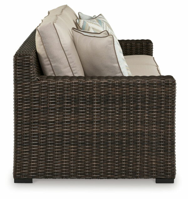 Coastline Bay - Brown - Sofa With Cushion - Image 5