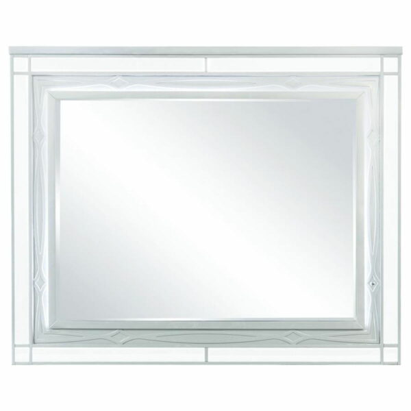 Gunnison - Dresser Mirror With Led Lighting - Silver Metallic - Image 6