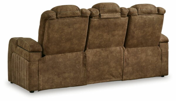 Wolfridge - Brindle - 2 Pc. - Power Reclining Sofa, Power Reclining Loveseat With Console - Image 7