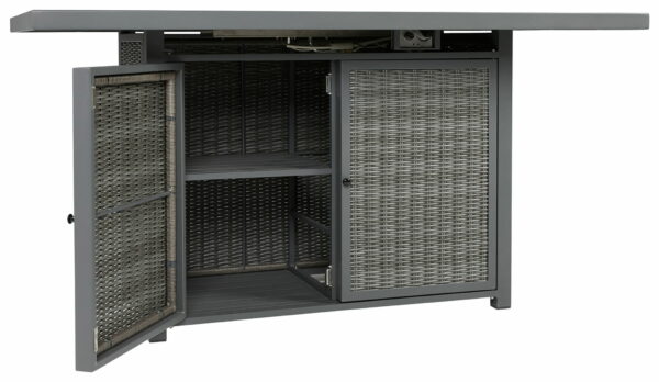 Palazzo - Gray - Rect Bar Table W/Fire Pit - Image 11