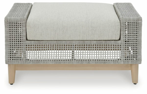 Seton Creek - Gray - Ottoman With Cushion - Image 2