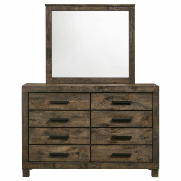Woodmont - 8-drawer Dresser With Mirror - Rustic Golden Brown - Image 8
