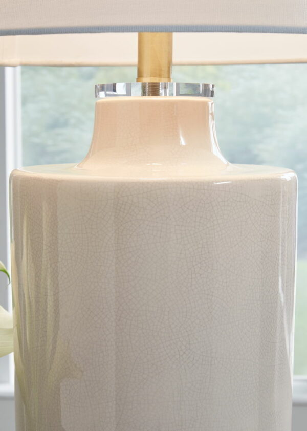 Cylener - Off White - Ceramic Table Lamp - Image 2