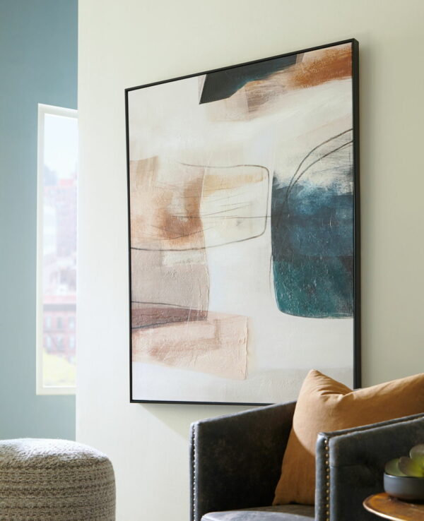 Reedford - White / Gray / Pink - Wall Art - Image 2