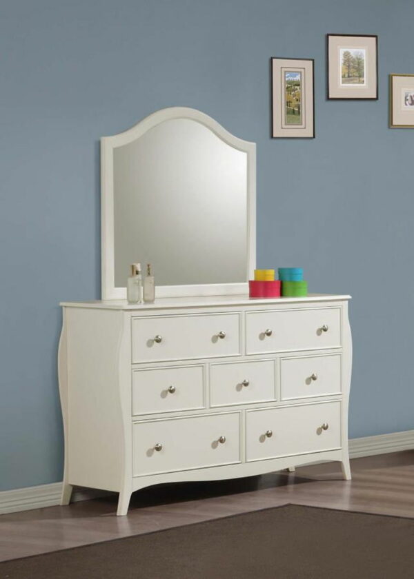 Dominique - 7-drawer Dresser With Mirror - Cream White - Image 5