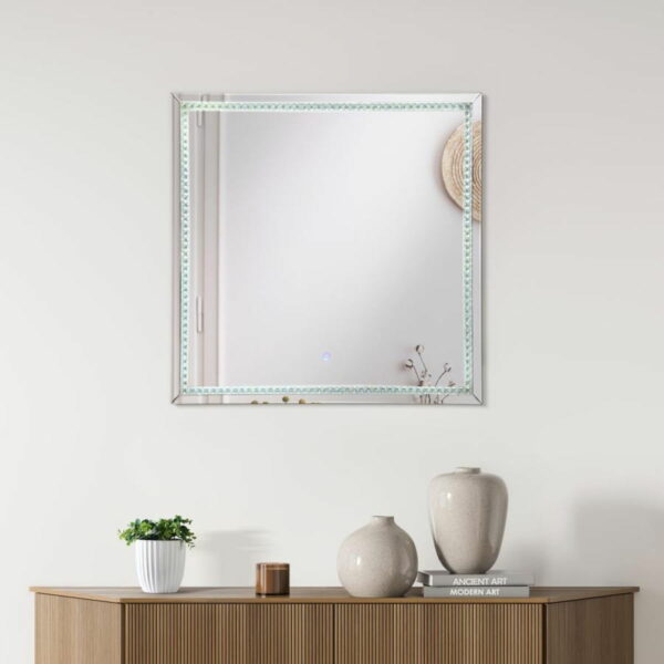 Noelle - Square Wall Mirror With Led Lights - Image 2