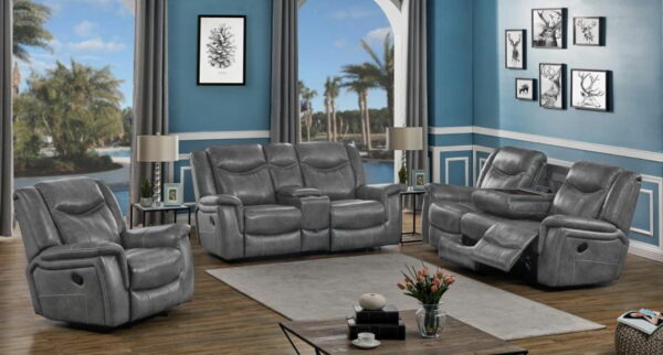 Conrad - Upholstered Motion Glider Recliner - Gray - Image 13
