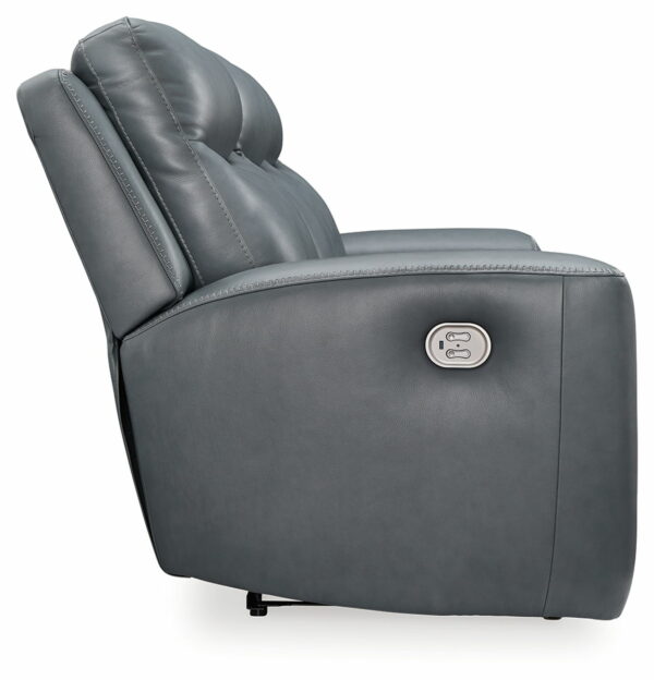 Mindanao - Steel - 2 Pc. - Power Reclining Sofa, Power Reclining Loveseat with Console - Image 3