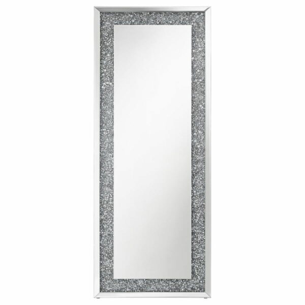 Valerie - Crystal Inlay Rectangle Floor Mirror - Image 4