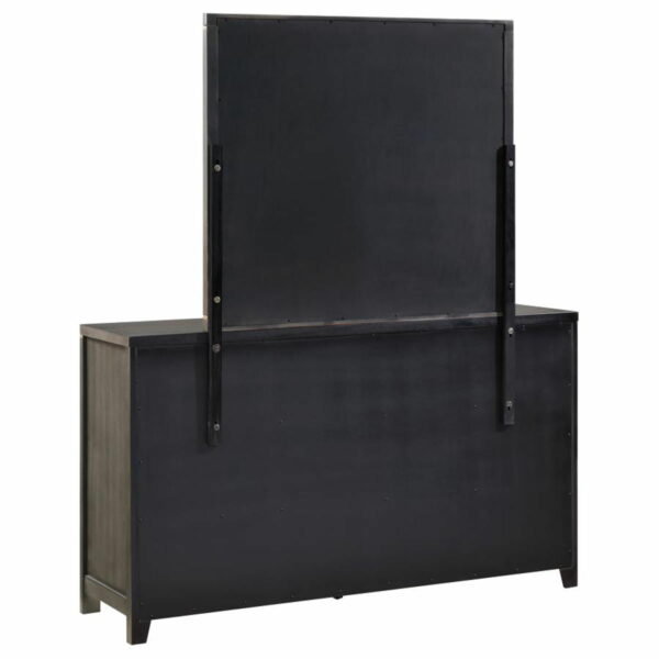 Kieran - 6-Drawer Bedroom Dresser With Mirror - Grey - Image 5