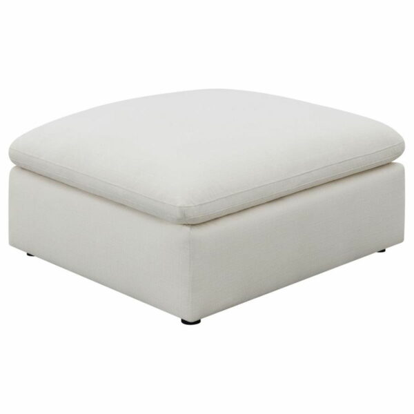 Hobson - Cushion Seat Ottoman - Off-White - Image 4