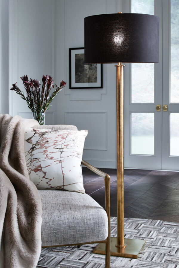 Jenton - Antique Brass Finish - Metal Floor Lamp - Image 2