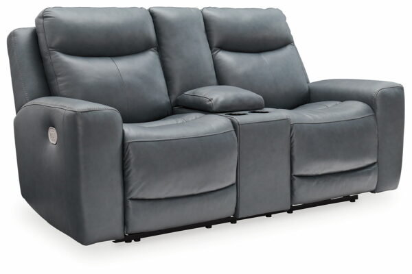 Mindanao - Steel - 2 Pc. - Power Reclining Sofa, Power Reclining Loveseat with Console - Image 4