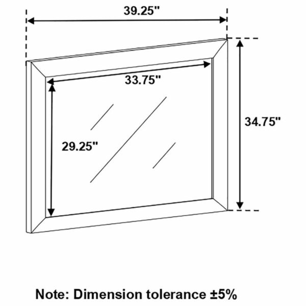 Briana - Rectangle Dresser Mirror - Black - Image 4