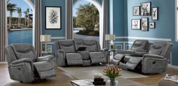 Conrad - Upholstered Motion Glider Recliner - Gray - Image 4
